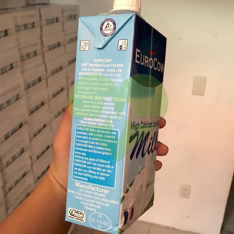 thông tin về sữa tươi EuroCow high calcium low fat 