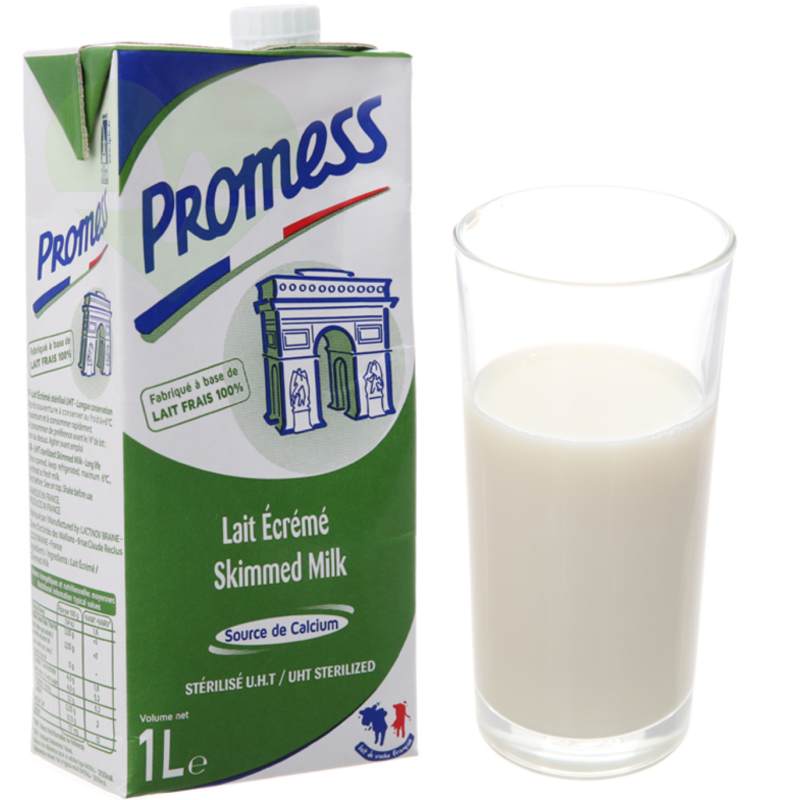 Sữa tươi tách béo Promess Skim nhập khẩu Pháp