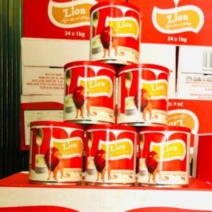 sữa đặc có đường Lion nắp đỏ thùng 24 lon 1ký