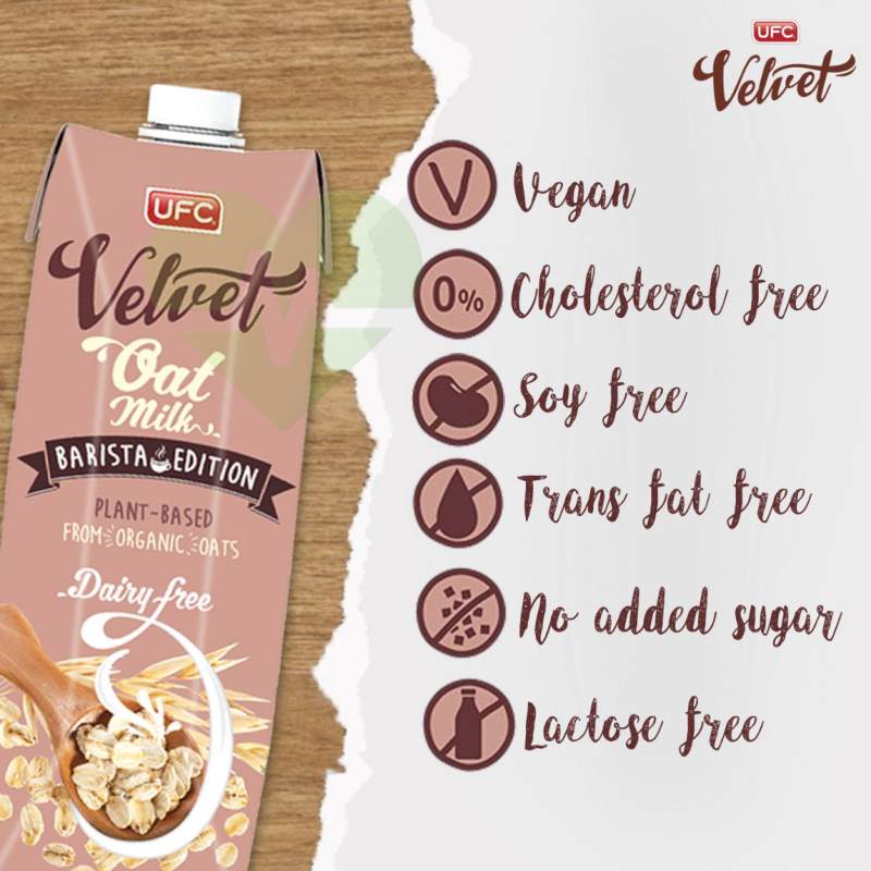lợi ích của sữa yến mạch pha chế UFC Velvet oat milk barista