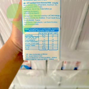 hàm lượng dinh dưỡng có trong sữa ít béo Promess hộp 1L