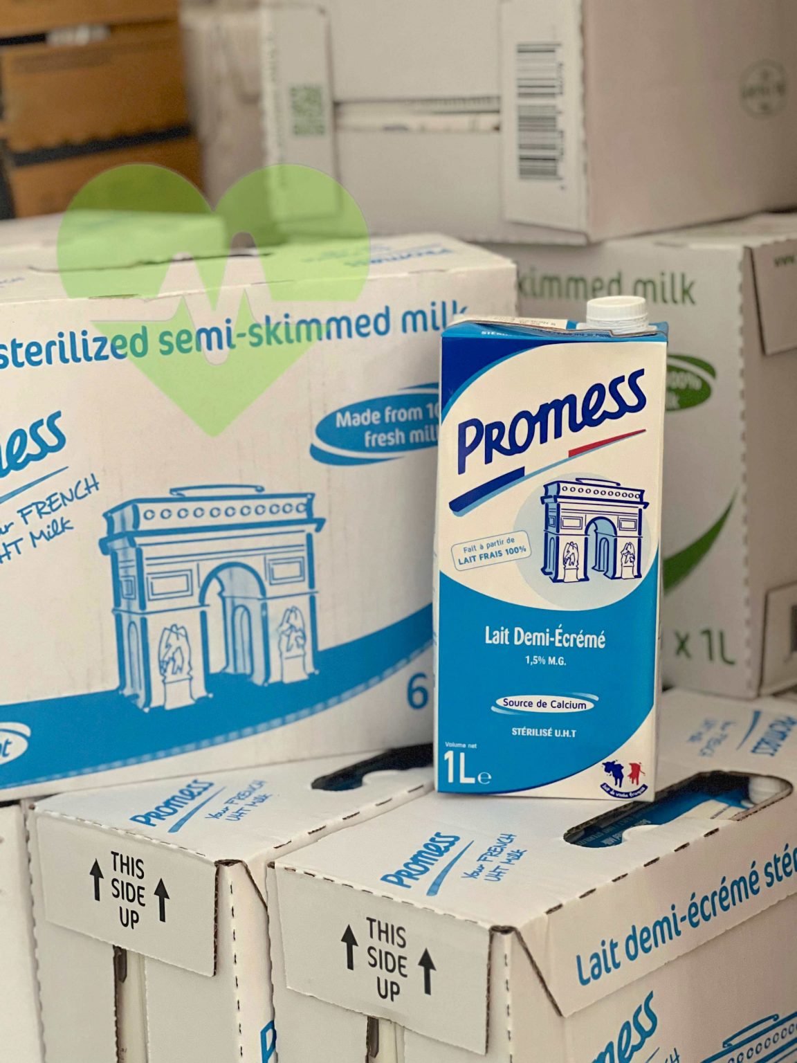Sữa tươi Promess ít béo semi-Skim thùng 6L - SuaTuoiSach
