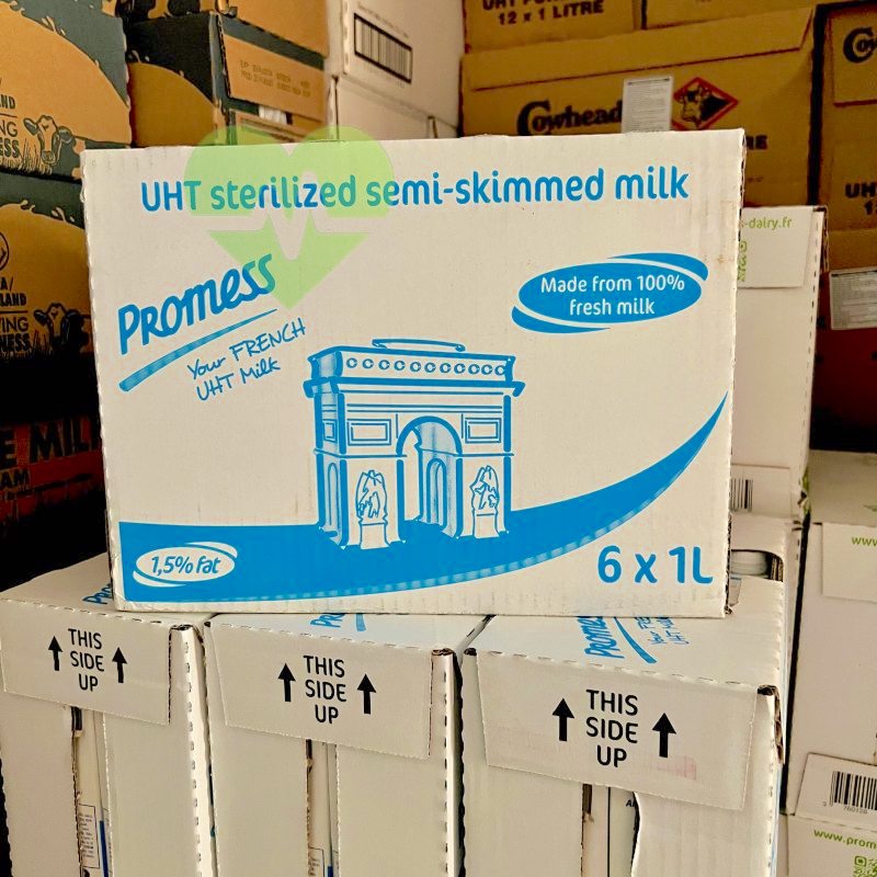 sữa tươi Promess ít béo thùng 6 hộp 1L