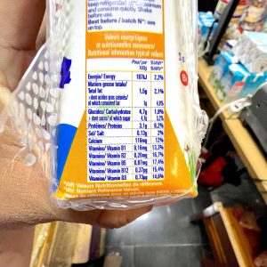 thông số dinh dưỡng sữa vitamin promess