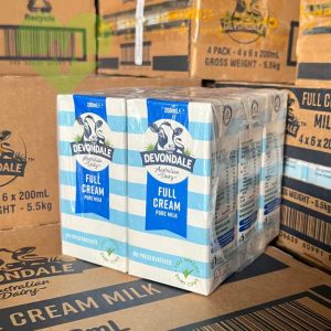 Sữa devondale nguyên kem full cream hộp 200ml nhập khẩu Úc