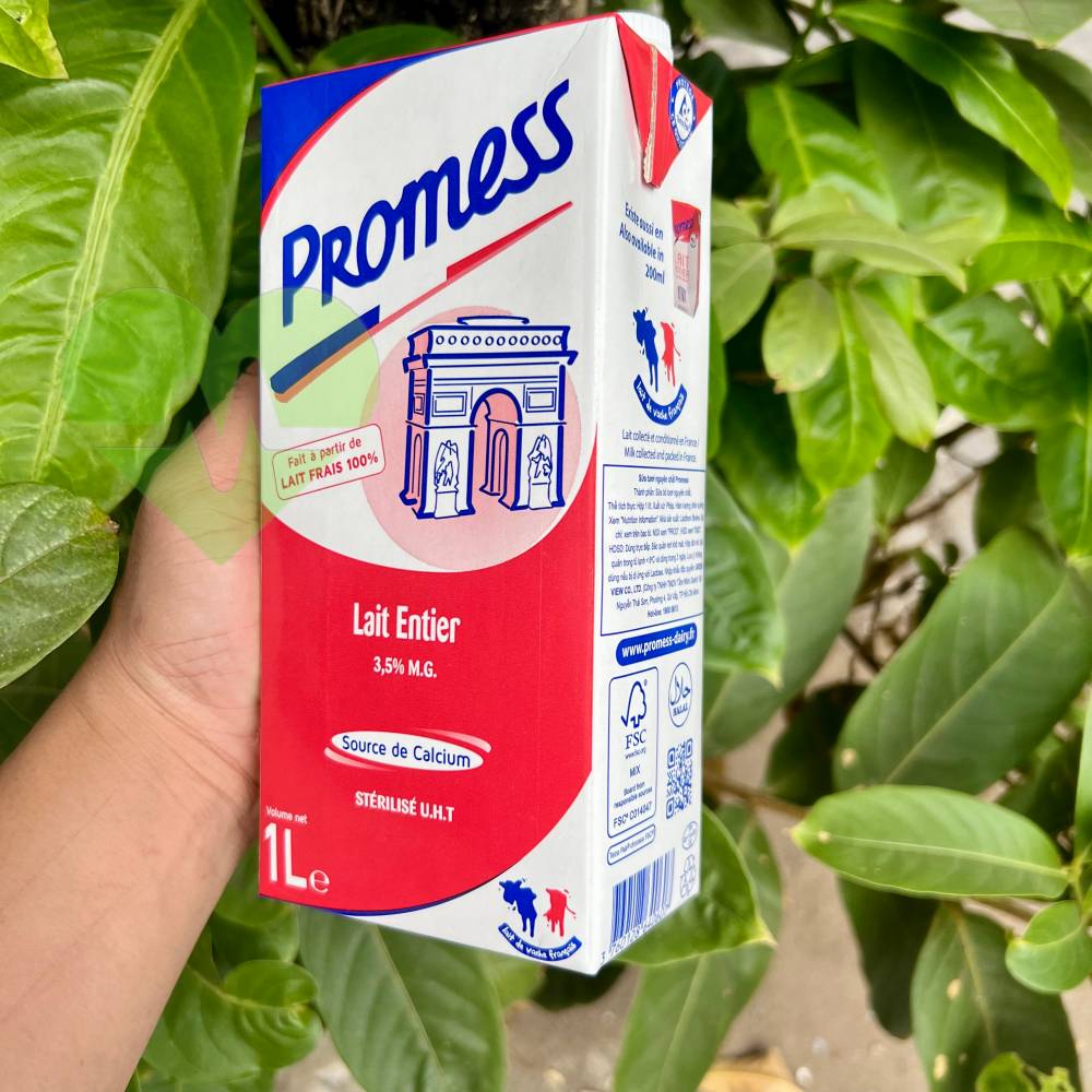 sữa tươi nguyên kem Promess thùng 6L giàu dinh dưỡng, béo 3,5%
