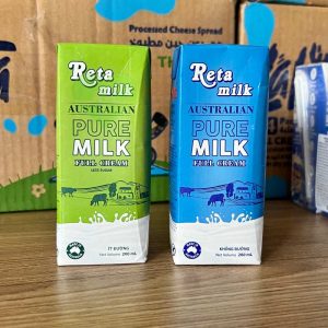 Sữa tươi Reta milk nhập khẩu Úc khôgn đường và ít đường