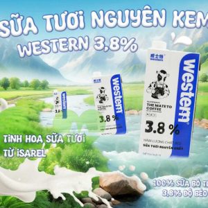 Sữa tươi nguyên kem Western béo 3,8%