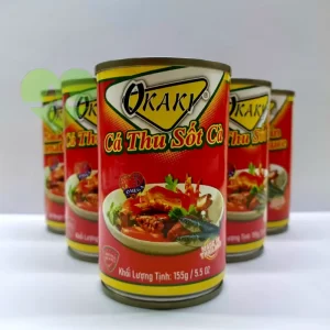 Cá thu sốt cà Okaki lon 155g nhập khẩu Thái