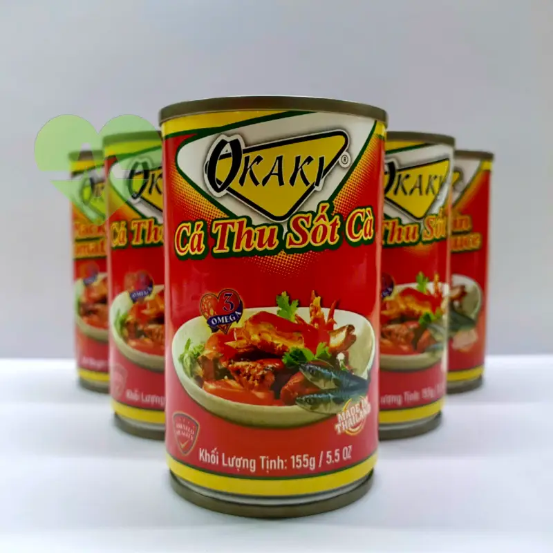 Cá thu sốt cà Okaki lon 155g nhập khẩu Thái