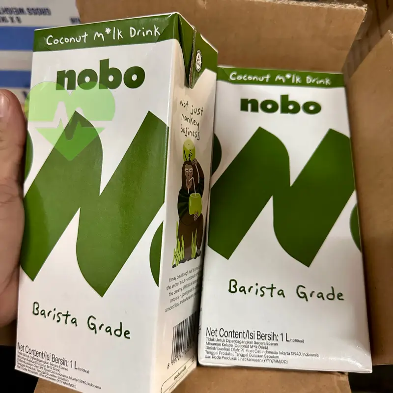 Sữa dừa Nobo barista Grade không đường, loại không nắp
