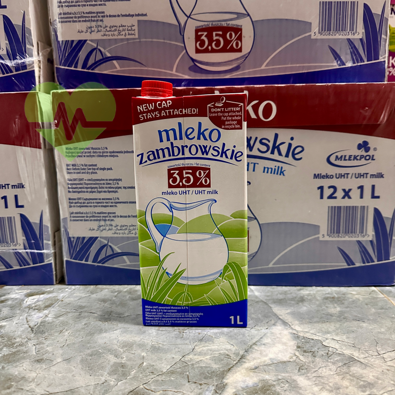 Sữa tươi Zambrowskie nguyên kem 3.5% nhập khẩu Ba Lan