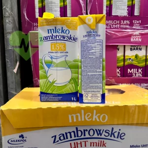 Sữa tươi ít béo Zambrowskie, hộp 1L nhập khẩu Ba Lan