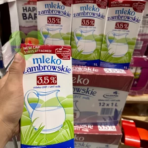 Sữa tươi nguyên kem Zambrowskie hộp 1L nhập khẩu Ba Lan