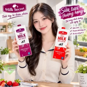 Sữa tươi nguyên kem Milk Secret nhập khẩu Ba Lan